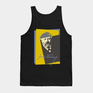 Science Fiction Visionary - Jules Verne Portrait 4 Tank Top